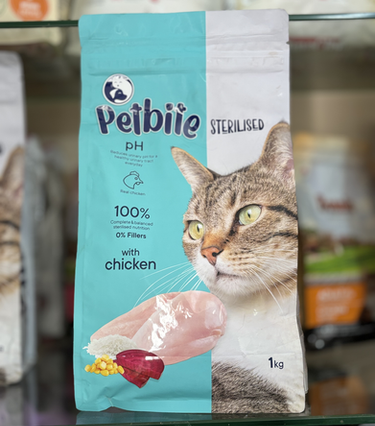 Petbite Sterilized Adult Dry Cat Food-Chicken (1kg)