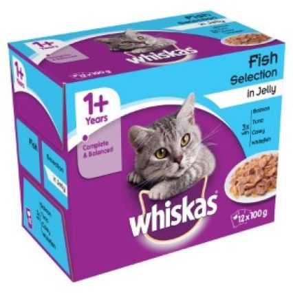 Whiskas 1+ Adult Fish Jelly-Gravy box (12 pouch)