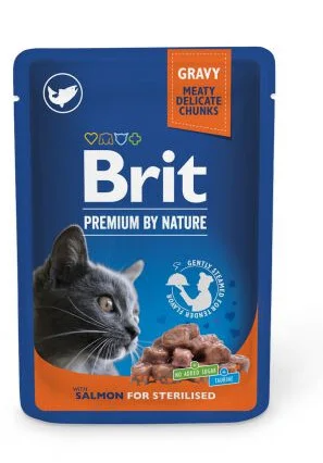 Brit Premium By Nature Gravy Chunks Sterilised Jelly Cat Food-Salmon (100g)