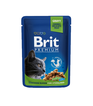Brit Premium By Nature Gravy Chunks Sterilised Jelly Cat Food-Chicken (100g)