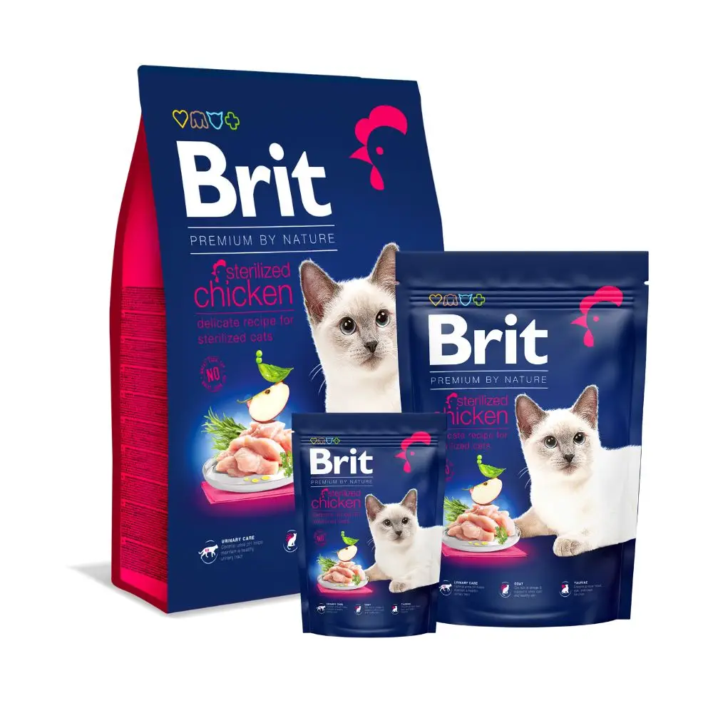 Brit Premium By Nature Sterilized Adult Dry Cat Food-Chicken (1.5kg)