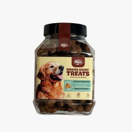 Little Paws Biskies Goody Trearts For All Breeds of Dogs-Chicken & Sweer Potato (450g)
