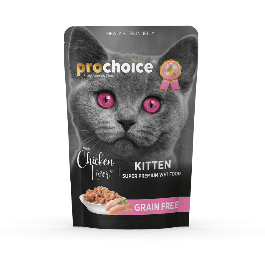 Prochoice chicken and liver chunks in jelly for kittens 85gm