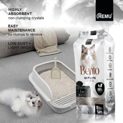 Remu Bentonite Cat Litter-Charcoal Scent (10L)