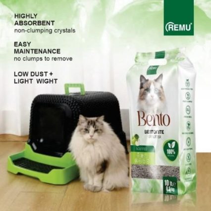 Remu Bentonite Cat Litter-Green Apple Scent (10L)