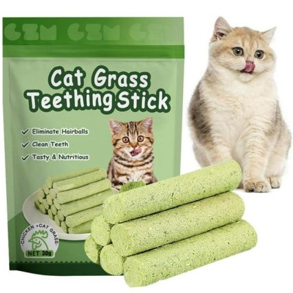 Cat Grass Teething Stick Chicken Flavour (6 sticks)