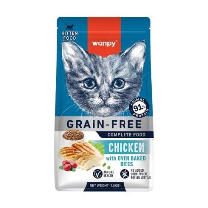 Wanpy Grain-Free Kitten Dry Food-Chicken (1.5kg)