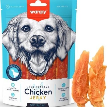 Wanpy Oven-Roasted Chicken Jerky For Dogs (100g)