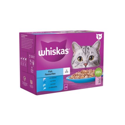 Whiskas 1+ Adult Fish Jelly-Gravy box (12 pouches)