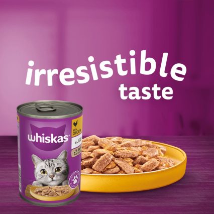 Whiskas Jelly Tin Food-Chicken 390gm