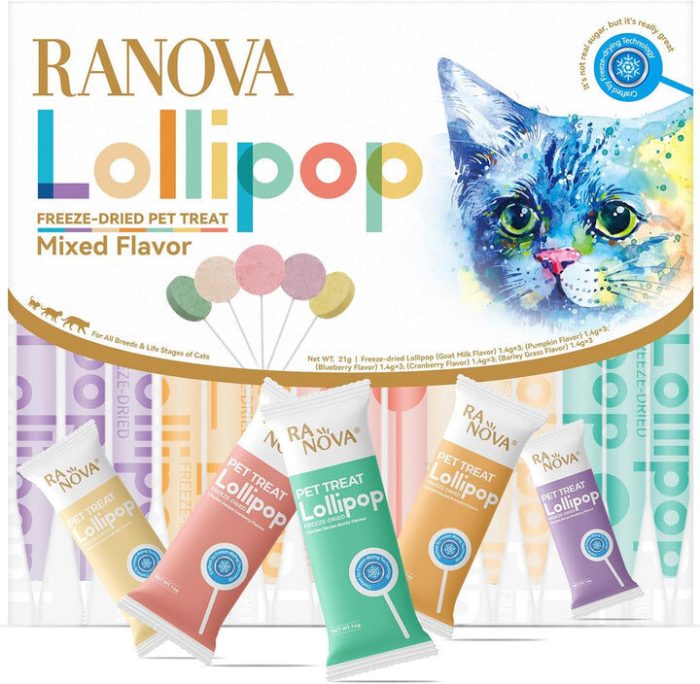 Ranova Pet Treat Lollipop For Cats-Freeze Dried Pet Treat (1.4g)