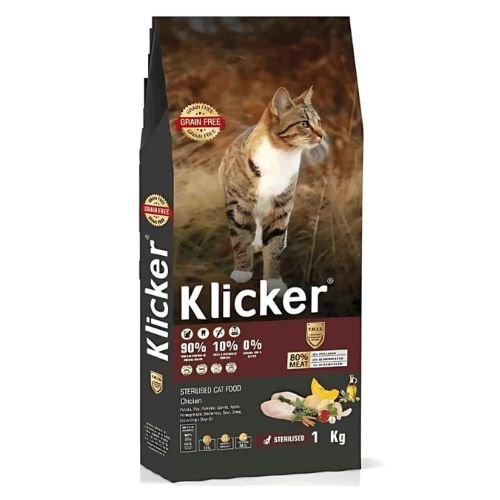 Klicker Sterilised Cat Food-Chicken (1kg)