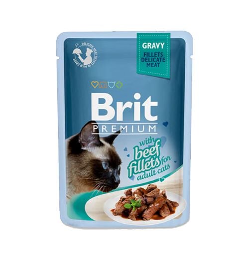 Brit Premium By Nature Adult Jelly-Beef Fillets (85g)