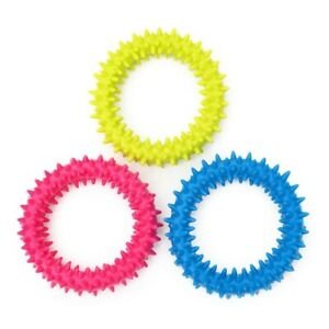 Small Dog Chew Toys Spiky Ring Rubber Toy