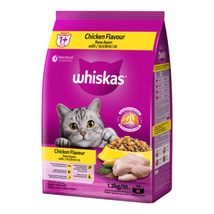 Whiskas 1+ Adult Dry Cat Food- Chicken Flavour